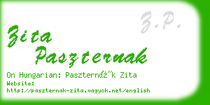 zita paszternak business card